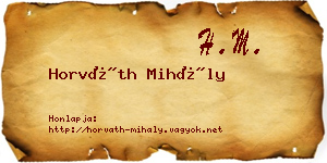 Horváth Mihály névjegykártya