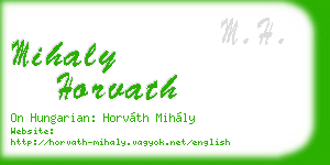 mihaly horvath business card