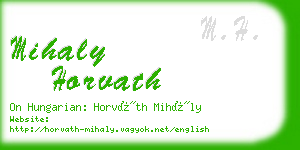 mihaly horvath business card